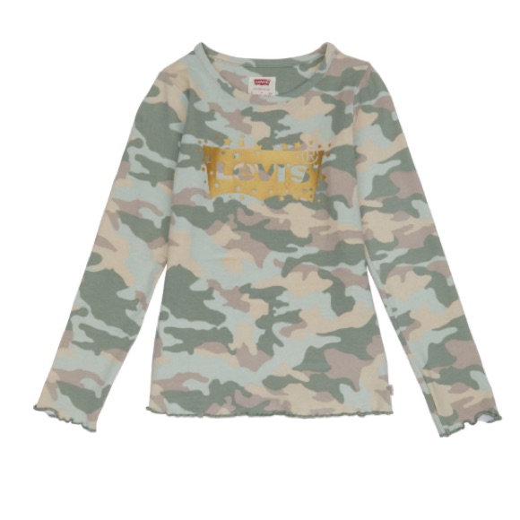 Girls Levis Camo Foil Screen Graphic Tee